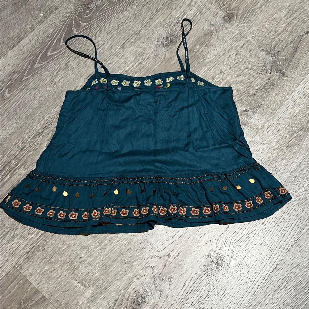 Anthropologie Luzia Cropped Embroidered & Sequin Cami - Picture 14 of 16
